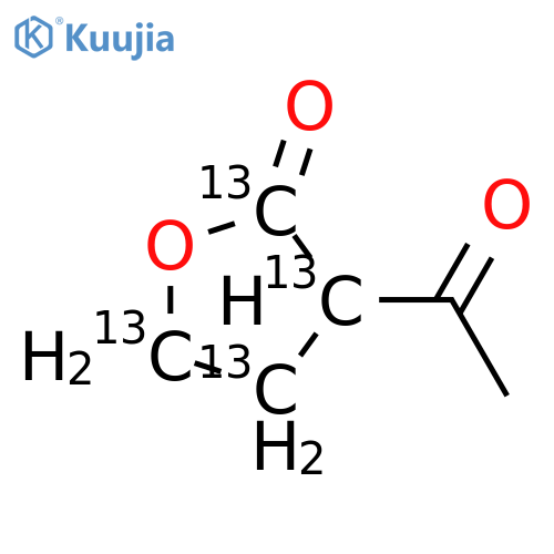 2-Acetylbutyrolactone-13C4 structure