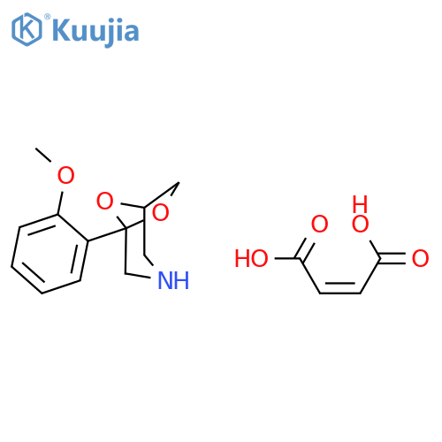 but-2-enedioic acid; 1-(2-methoxyphenyl)-7,8-dioxa-3-azabicyclo[3.2.1]octane structure