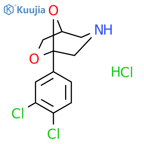 6,8-Dioxa-3-azabicyclo[3.2.1]octane,5-(3,4-dichlorophenyl)-, hydrochloride (1:1) structure