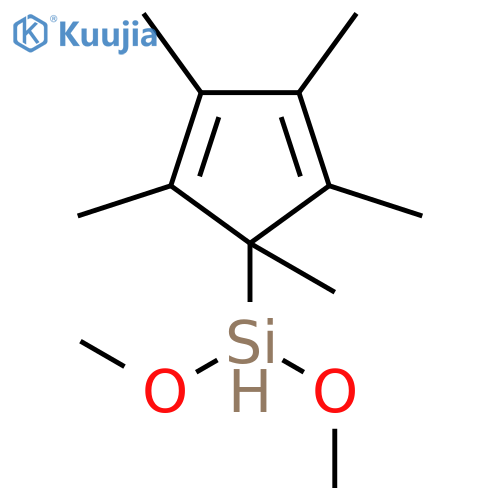 Silane, dimethoxy(1,2,3,4,5-pentamethyl-2,4-cyclopentadien-1-yl)- structure