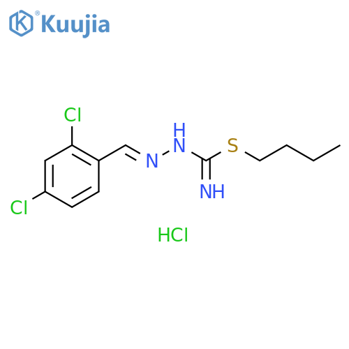 Hydrazinecarboximidothioic acid, 2-[(2,4-dichlorophenyl)methylene]-, butyl ester, hydrochloride (1:1) structure