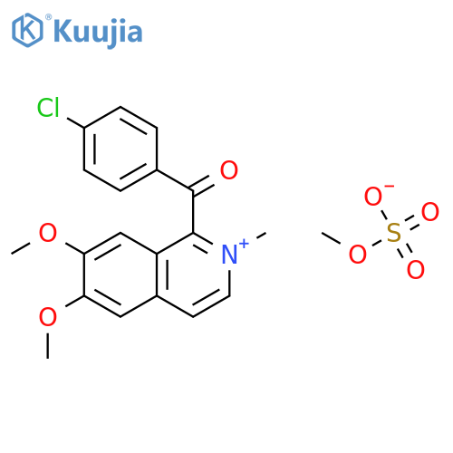 ISOQUINOLINIUM, 1-(4-CHLOROBENZOYL)-6,7-DIMETHOXY-2-METHYL-, METHYLSULFATE structure