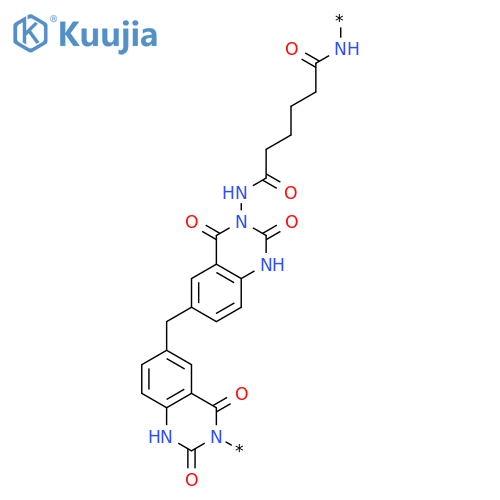 Poly[(1,4-dihydro-2,4-dioxo-3,6(2H)-quinazolinediyl)methylene(1,4-dihydro-2,4-dioxo-6,3(2H)-quinazolinediyl)imino(1,6-dioxo-1,6-hexanediyl)imino] structure