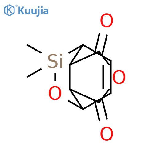 3,3-dimethyl-2-oxa-3-sila-bicyclo[2.2.2]oct-7-ene-5exo,6exo-dicarboxylic acid anhydride structure