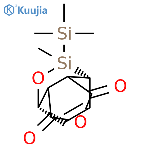 (4S,7R)-8-methyl-8-(trimethylsilyl)-3a,4,7,7a-tetrahydro-4,7-(epoxysilano)isobenzofuran-1,3-dione structure