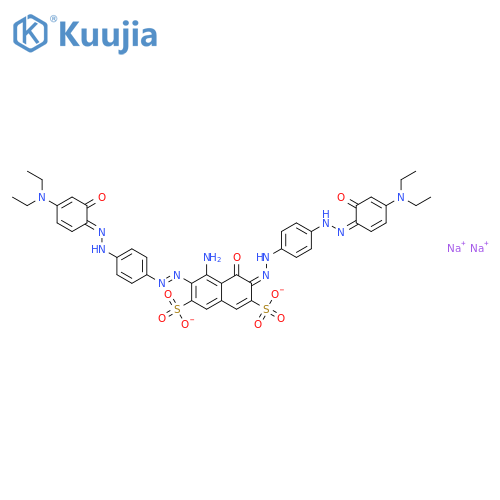2,7-Naphthalenedisulfonicacid,4-amino-3,6-bis[2-[4-[2-[4-(diethylamino)-2-hydroxyphenyl]diazenyl]phenyl]diazenyl]-5-hydroxy-,sodium salt (1:2) structure