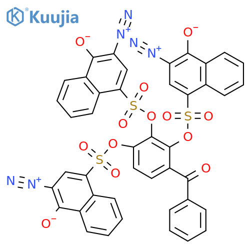 4-Benzoylbenzene-1,2,3-triyl tris(3-diazo-3,4-dihydro-4-oxonaphthalene-1-sulphonate) structure