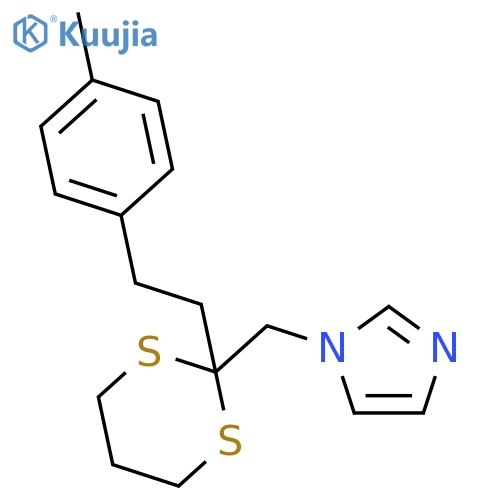 1H-IMIDAZOLE, 1-[[2-[2-(4-METHYLPHENYL)ETHYL]-1,3-DITHIAN-2-YL]METHYL]- structure