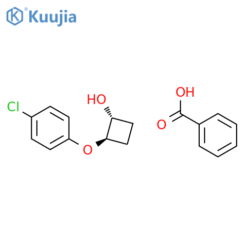 Cyclobutanol, 2-(4-chlorophenoxy)-, benzoate, trans- structure