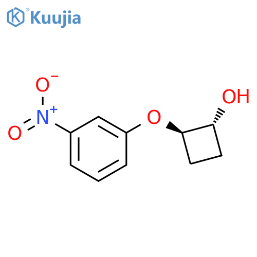 Cyclobutanol, 2-(3-nitrophenoxy)-, trans- structure