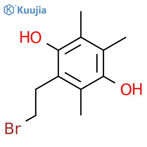 1,4-Benzenediol, 2-(2-bromoethyl)-3,5,6-trimethyl- structure