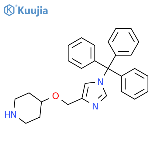 Piperidine, 4-[[1-(triphenylmethyl)-1H-imidazol-4-yl]methoxy]- structure