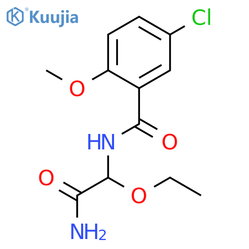 Benzamide, N-(2-amino-1-ethoxy-2-oxoethyl)-5-chloro-2-methoxy- structure