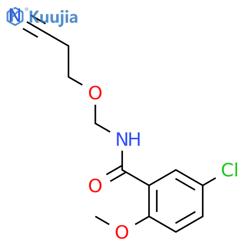 Benzamide, 5-chloro-N-(cyanoethoxymethyl)-2-methoxy- structure