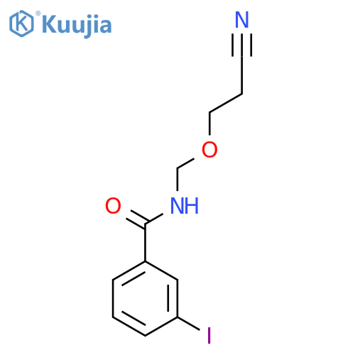 Benzamide, N-(cyanoethoxymethyl)-3-iodo- structure