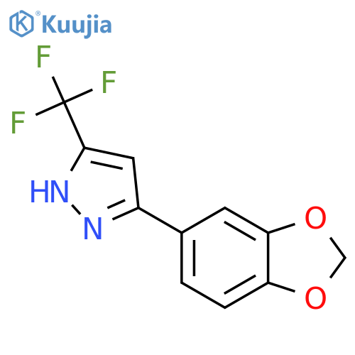 1H-Pyrazole,3-(1,3-benzodioxol-5-yl)-5-(trifluoromethyl)- structure