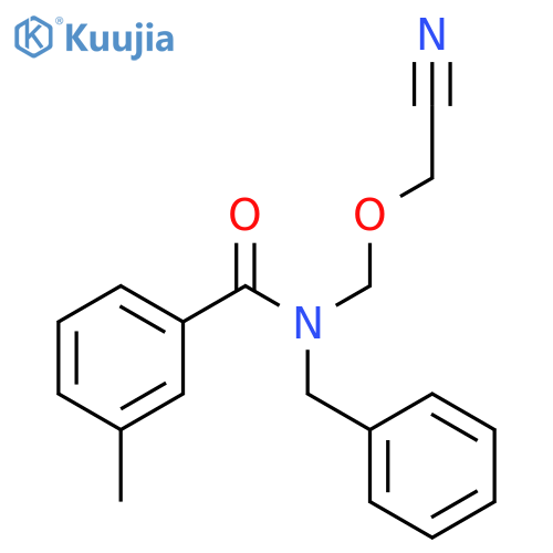 BENZAMIDE, N-(CYANOMETHOXYMETHYL)-3-METHYL-N-(PHENYLMETHYL)- structure