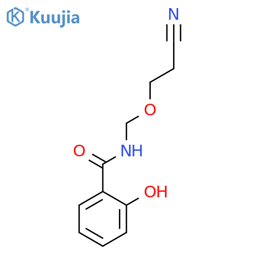 BENZAMIDE, N-(CYANOETHOXYMETHYL)-2-HYDROXY- structure