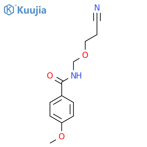 BENZAMIDE, N-(CYANOETHOXYMETHYL)-4-METHOXY- structure
