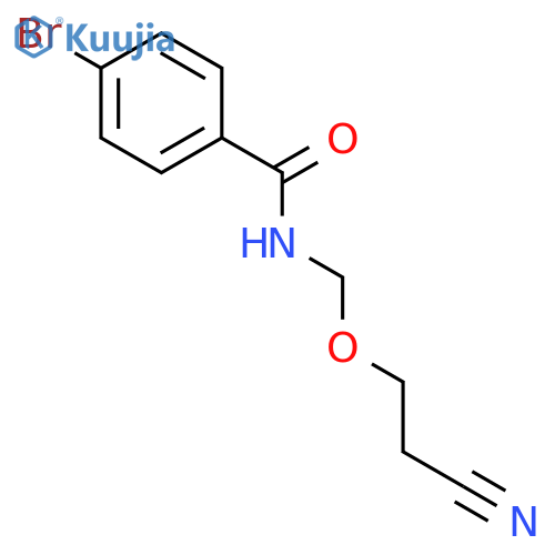 4-Bromo-N-[(2-cyanoethoxy)methyl]benzamide structure