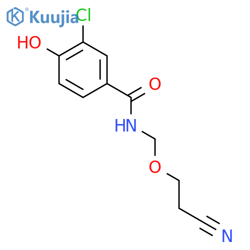 BENZAMIDE, 3-CHLORO-N-(CYANOETHOXYMETHYL)-4-HYDROXY- structure