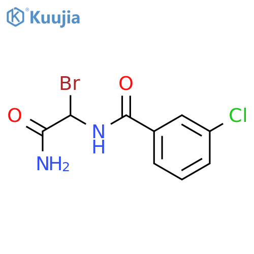 BENZAMIDE, N-(2-AMINO-1-BROMO-2-OXOETHYL)-3-CHLORO- structure