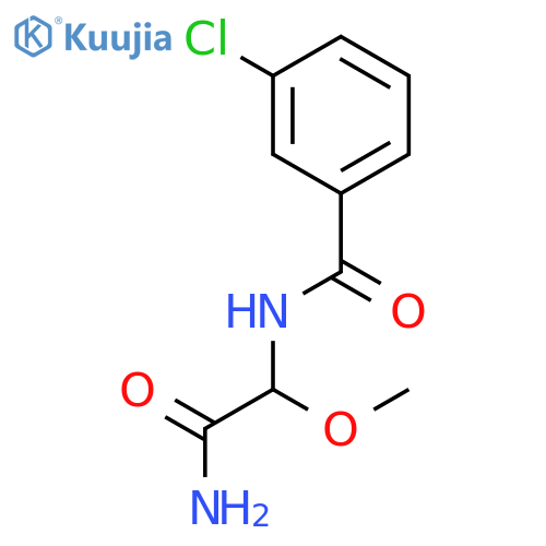 Benzamide, N-(2-amino-1-methoxy-2-oxoethyl)-3-chloro- structure