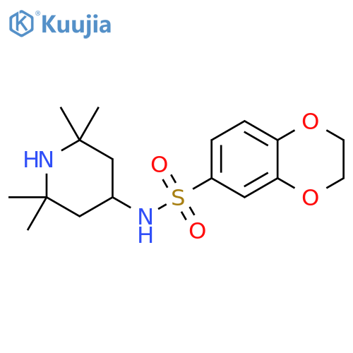 N-(2,2,6,6-tetramethylpiperidin-4-yl)-2,3-dihydro-1,4-benzodioxine-6-sulfonamide structure