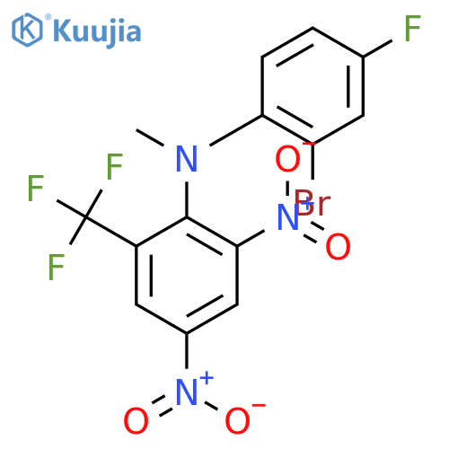 N-(2-bromo-4-fluorophenyl)-N-methyl-2,4-dinitro-6-(trifluoromethyl)aniline structure