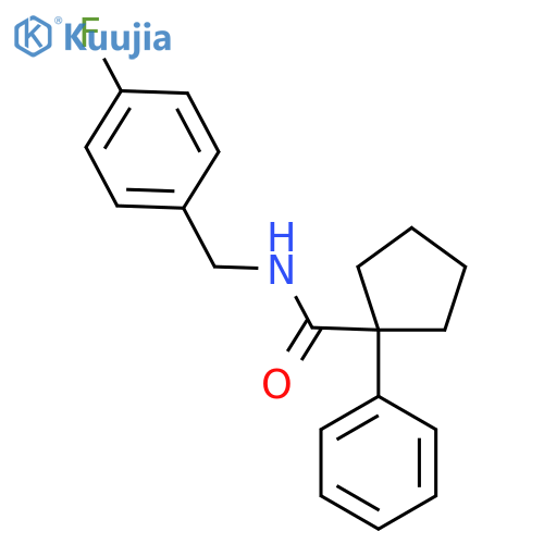 N-[(4-Fluorophenyl)methyl]-1-phenylcyclopentane-1-carboxamide structure