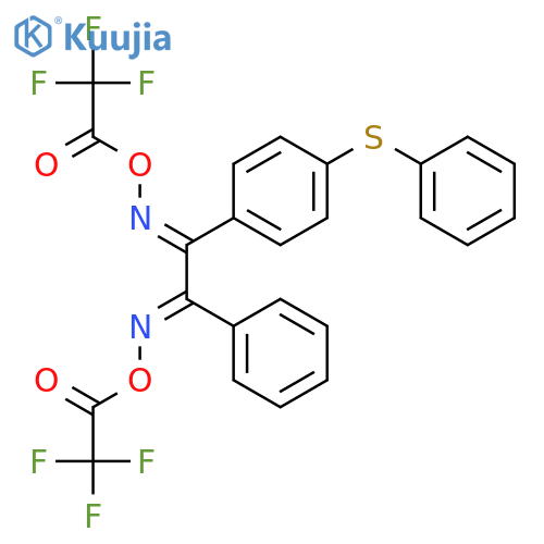 ETHANEDIONE, PHENYL[4-(PHENYLTHIO)PHENYL]-, BIS[O-(TRIFLUOROACETYL)OXIME] structure