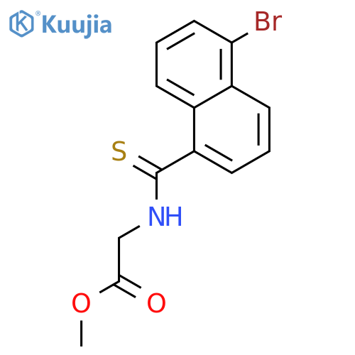 Glycine, N-[(5-bromo-1-naphthalenyl)thioxomethyl]-, methyl ester structure