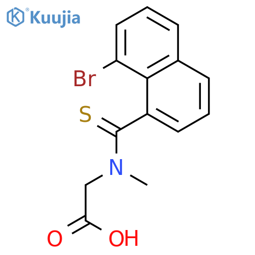 Glycine, N-[(8-bromo-1-naphthalenyl)thioxomethyl]-N-methyl- structure