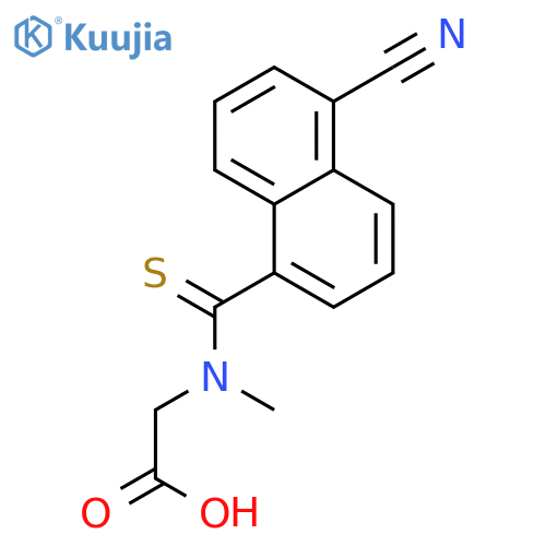 Glycine, N-[(5-cyano-1-naphthalenyl)thioxomethyl]-N-methyl- structure