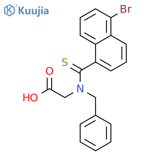 Glycine, N-[(5-bromo-1-naphthalenyl)thioxomethyl]-N-(phenylmethyl)- structure