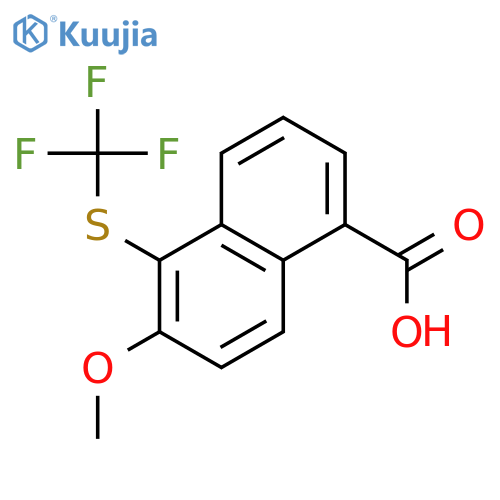 1-Naphthalenecarboxylic acid, 6-methoxy-5-[(trifluoromethyl)thio]- structure