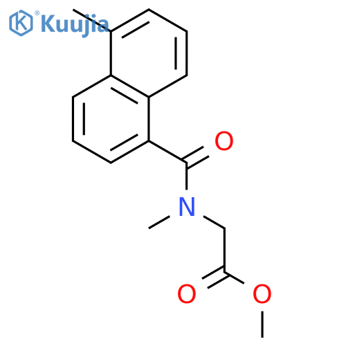 Glycine, N-methyl-N-[(5-methyl-1-naphthalenyl)carbonyl]-, methyl ester structure