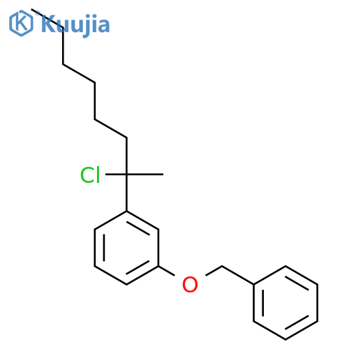 BENZENE, 1-(1-CHLORO-1-METHYLHEPTYL)-3-(PHENYLMETHOXY)- structure