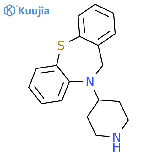Dibenzo[b,f][1,4]thiazepine, 10,11-dihydro-10-(4-piperidinyl)- structure