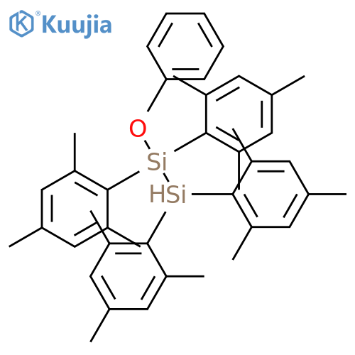 Disilane, 1-phenoxy-1,1,2,2-tetrakis(2,4,6-trimethylphenyl)- structure