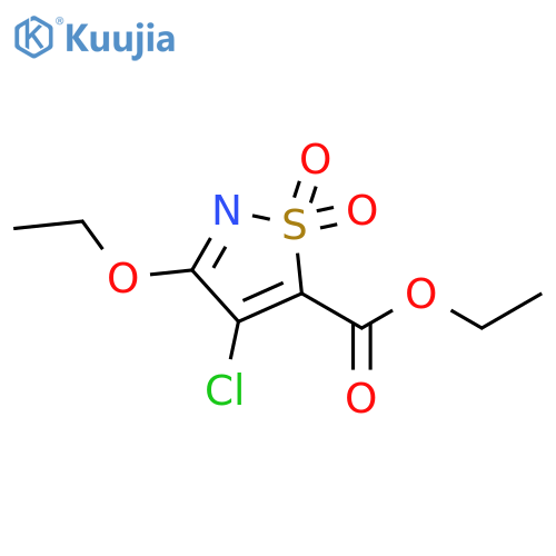 5-Isothiazolecarboxylic acid, 4-chloro-3-ethoxy-, ethyl ester, 1,1-dioxide structure