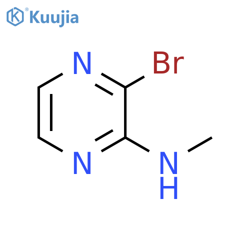 2-Pyrazinamine, 3-bromo-N-methyl- structure