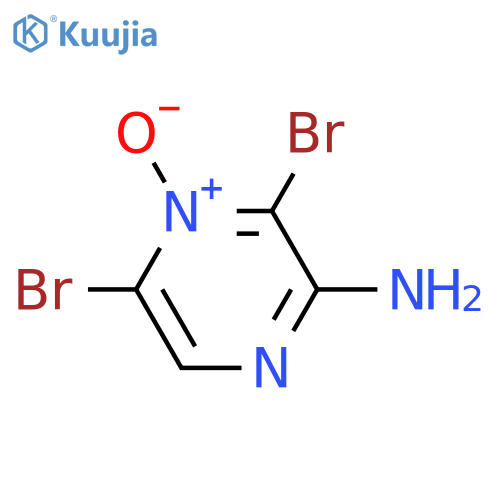 PYRAZINAMINE, 3,5-DIBROMO-, 4-OXIDE structure