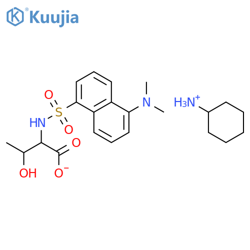 N-((5-(Dimethylamino)-1-naphthyl)sulphonyl)-DL-threonine, compoundwith cyclohexylamine structure