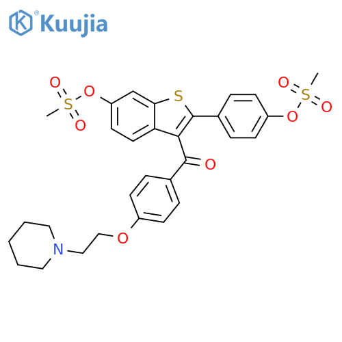 Methanone, [6-[(methylsulfonyl)oxy]-2-[4-[(methylsulfonyl)oxy]phenyl]benzo[b]thien-3-yl][4-[2-(1-piperidinyl)ethoxy]phenyl]- structure