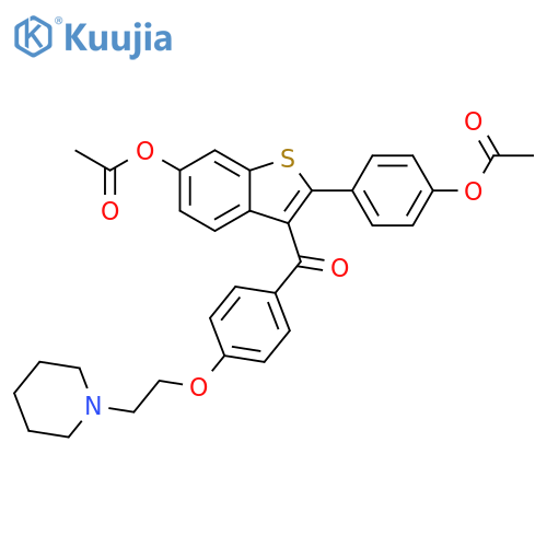 Methanone, [6-(acetyloxy)-2-[4-(acetyloxy)phenyl]benzo[b]thien-3-yl][4-[2-(1-piperidinyl)ethoxy]phenyl]- structure