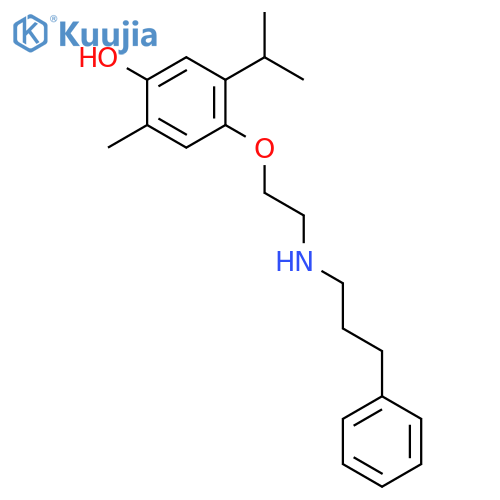 PHENOL, 2-METHYL-5-(1-METHYLETHYL)-4-[2-[(3-PHENYLPROPYL)AMINO]ETHOXY]- structure