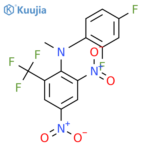 N-(2,4-difluorophenyl)-N-methyl-2,4-dinitro-6-(trifluoromethyl)aniline structure