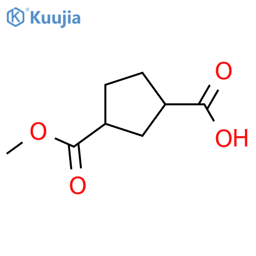 3-(methoxycarbonyl)cyclopentane-1-carboxylic acid structure