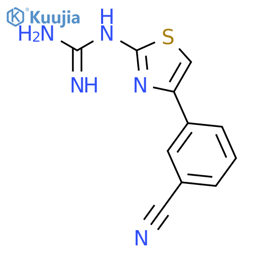 Guanidine, [4-(3-cyanophenyl)-2-thiazolyl]- structure
